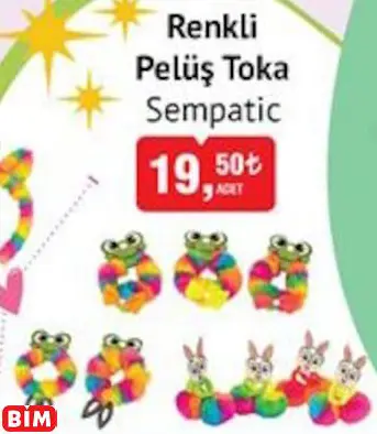 SEMPATİC RENKLİ  PELÜŞ TOKA